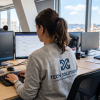 Sweat shirt​ col rond personnalisé logo entreprise dos