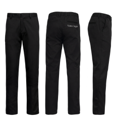 Pantalon noir entreprise personnalisé homme