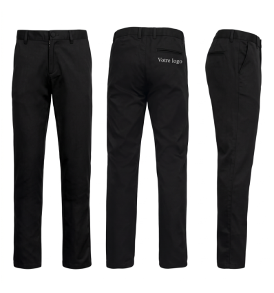 Pantalon noir entreprise personnalisé homme