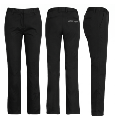 Pantalon noir pour entreprise personnalisé femme