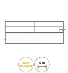 Barrière de prairie grillagée 4 m
