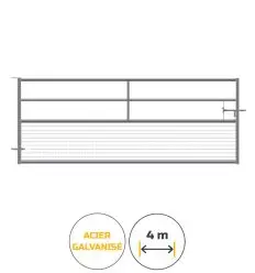 Barrière de prairie grillagée 4 m