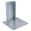 Support madrier pour protection de rack galvanisé extrémité - H. 22,5 cm