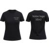 Tee shirt personnalisé logo entreprise noir femme