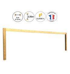 Portique Fixe Parking en Bois Grande Largeur