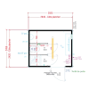 sanitaire de chantier 3 mètres (1WC, 1 douche, 1 urinoir)