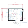sanitaire de chantier 3 mètres (2WC, 1 douche, 1 urinoir)