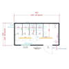 plan bungalow sanitaires 5 mètres