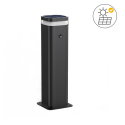 Photo : Borne solaire carrée autonome en aluminium avec détecteur