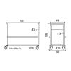 Dimensions chariot pour chaises pliantes