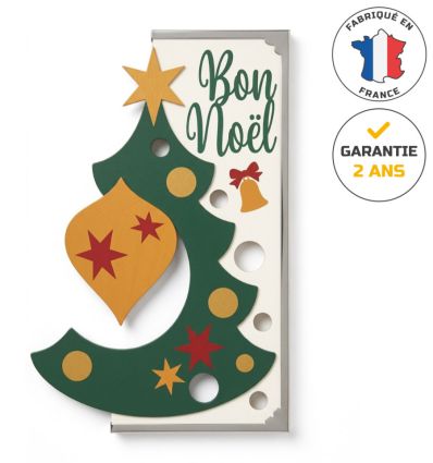 Décor de noël candélabre rétro-réfléchissant - Bon Noël