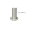 Platine de fixation pré-percée en 3 points du potelet inox refléchissant sur platine, pose rapide