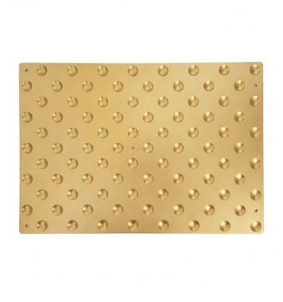 Bande podotactile en aluminium or