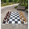 Thermocollé - Table d'échecs noir et blanche
