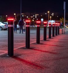 borne lumineuse flexible mise en situation parking