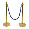 Photo : Poteau de balisage à corde​ bleue poteau acier doré