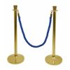 Poteau de guidage doré avec corde bleu