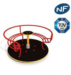 Tourniquet aire de jeux bois et métal - 3 à 6 places