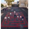 Labyrinthe carré thermocollé pour cours de récré