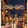 Mise en situation décoration de Noël traversée de rue LED Volute Dorée