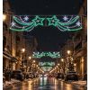 Mise en situation décoration de Noël traversée de rue LED étoiles filante