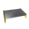 Platelage caillebotis sur racks palette