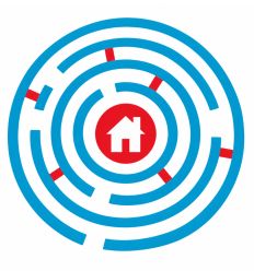 Thermocollé labyrinthe rond
