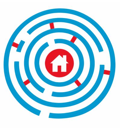 Thermocollé labyrinthe rond
