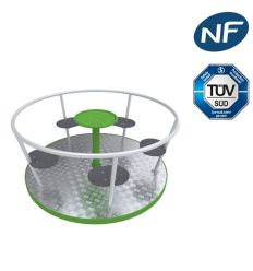 Tourniquet en aluminium à sièges individuels - 5 places
