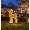 mise en situation décoration lumineuse Noël extérieur faon