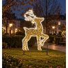 mise en situation décoration lumineuse Noël extérieur cerf