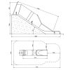 Toboggan cylindrique pour talus en inox dimensions 1,5m