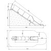 Toboggan cylindrique pour talus en inox dimensions 2,5m