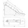 Toboggan cylindrique pour talus en inox dimensions 3 m