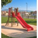 Photo : Toboggan professionnel bois avec glissière PEHD - Hauteur 0,9 à 1,3 m 0,9 m
