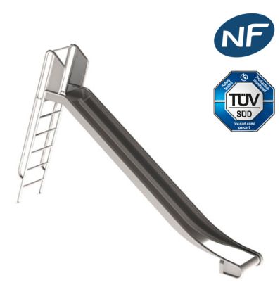 Toboggan en inox pour aire de jeux - Hauteur 1,25 m