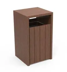 Poubelle extérieure 90 L en plastique recyclé