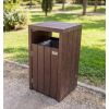Poubelle extérieure 90 L en plastique recyclé mise en situation parc