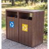 Poubelle de tri en plastique recyclé mise en situation