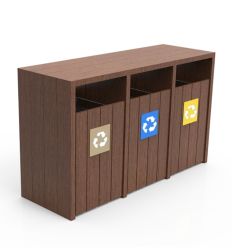 Poubelle de tri extérieure 3 x 90 L