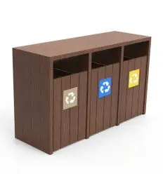 Poubelle de tri extérieure 3 x 90 L