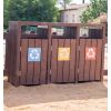 Poubelle de tri extérieure 3 x 90 L mise en situation