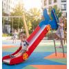 Mise en situation Toboggan 1,45 m pour aire de jeux collectivité en inox