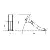 Dimensions Toboggan 1,04 m pour aire de jeux collectivité en inox