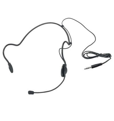 Microphone serre-tête pour boîtier émetteur de visite guidée - Standard