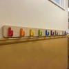 Lisse murale bois scolaire pour patères non inclus
