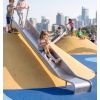 Toboggan droit inox talus mise en situation