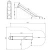 Toboggan droit inox talus dimensions 1,35-1,75