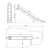 Toboggan droit inox talus dimensions 1,8-2,2