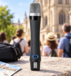 Microphone main émetteur UHF pour système de visite guidée - Gamme Grande autonomie Démonstration